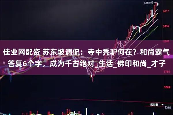 佳业网配资 苏东坡调侃：寺中秃驴何在？和尚霸气答复6个字，成为千古绝对_生活_佛印和尚_才子
